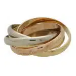 Vintage Les Must De Cartier Five Row Trinity Ring, Size 53