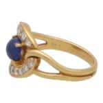 Vintage 1990's Cartier Sapphire and Diamond Ring