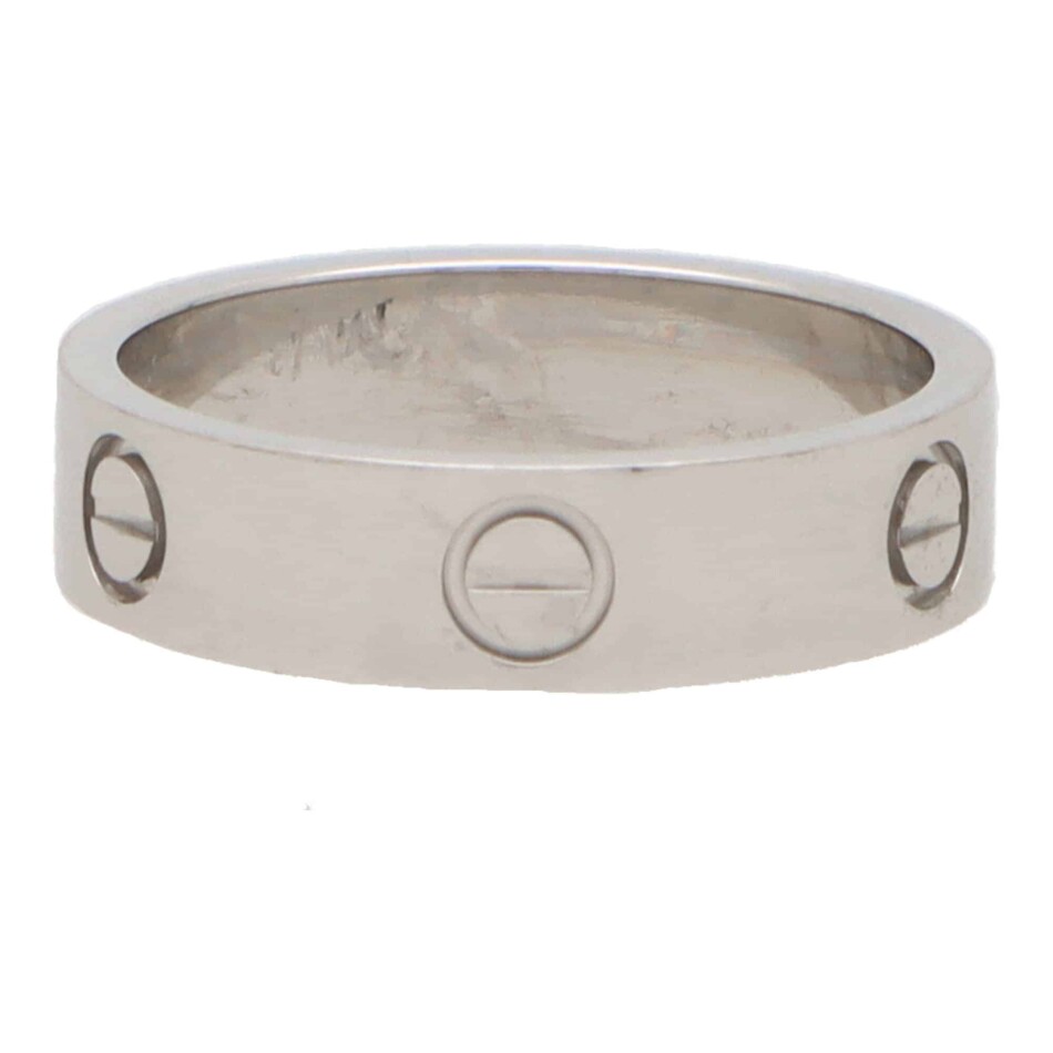 Vintage Cartier Love Ring in Platinum, Size 60