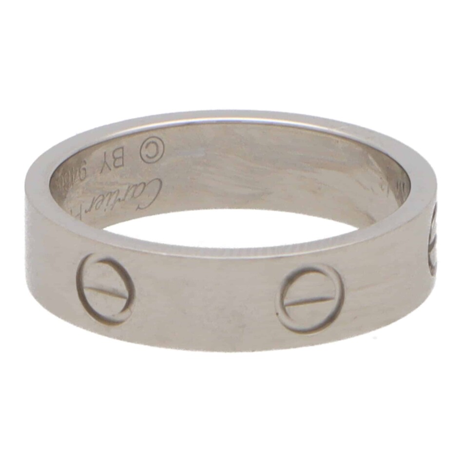 Vintage Cartier Love Ring in Platinum, Size 60