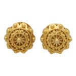 Vintage Etruscan Inspired Gold Earrings