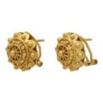 Vintage Etruscan Inspired Gold Earrings