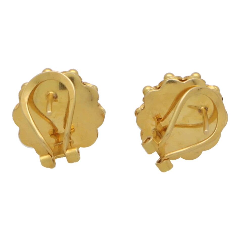 Vintage Etruscan Inspired Gold Earrings