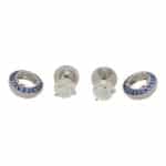 Art Deco Inspired Convertible Sapphire and Diamond Target Studs