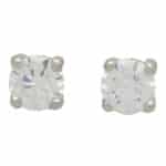 GIA Certified Round Brilliant Cut Diamond Solitaire Earrings