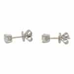 GIA Certified Round Brilliant Cut Diamond Solitaire Earrings