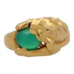 Vintage Panthère de Cartier Chalcedony, Emerald and Onyx Ring