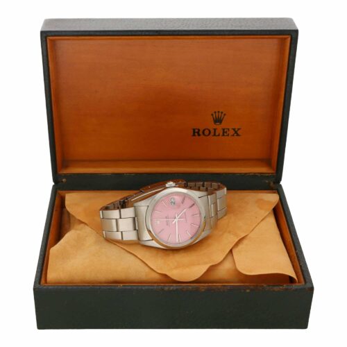 Vintage 1984 Rolex Oysterdate Custom Pink Watch