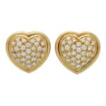 Vintage Picchiotti Diamond Heart Earrings