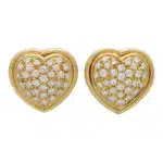 Vintage Picchiotti Diamond Heart Earrings
