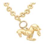 Vintage Cartier Horse, Elephant and Panther Charm Bracelet