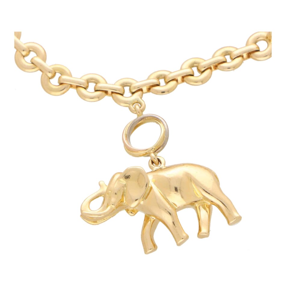Vintage Cartier Horse, Elephant and Panther Charm Bracelet