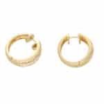 Vintage Round and Princess Cut Diamond Hoop Earrings