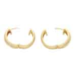 Vintage Round and Princess Cut Diamond Hoop Earrings