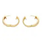Vintage Round and Princess Cut Diamond Hoop Earrings