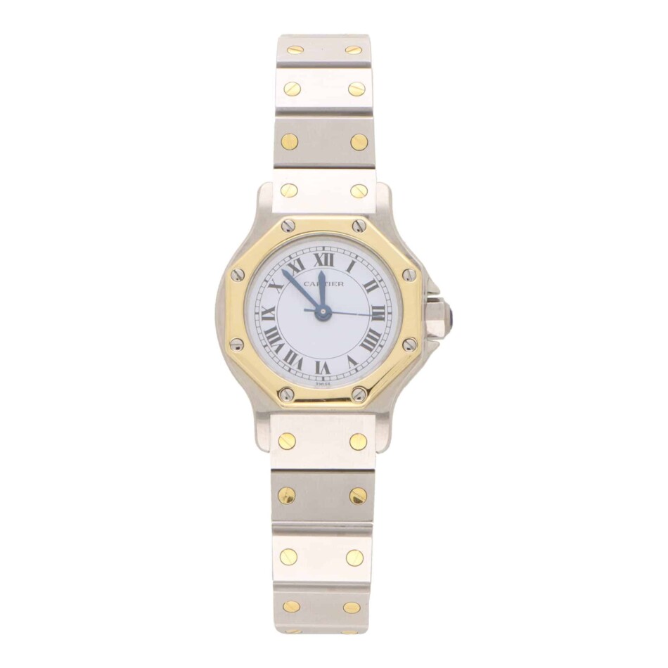Vintage Cartier Santos Octagon Watch with Automatic Movement
