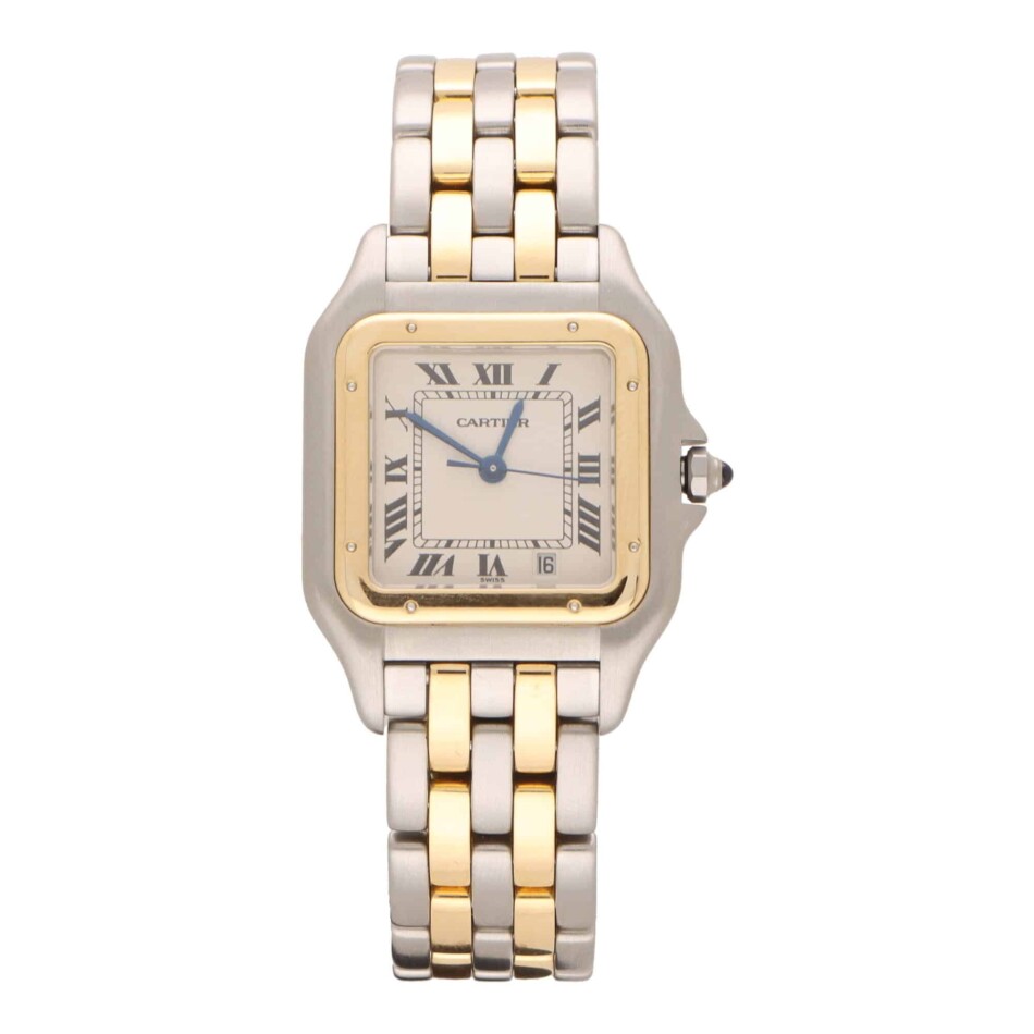 Vintage 27mm Cartier Panthere Gold and Steel Watch