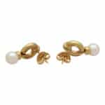 Vintage Tiffany & Co. Circle Pearl Drop Earrings