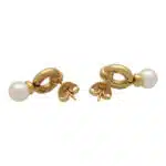 Vintage Tiffany & Co. Circle Pearl Drop Earrings