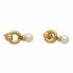 Vintage Tiffany & Co. Circle Pearl Drop Earrings