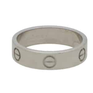 Vintage Cartier Love Ring in Platinum, Size 60