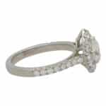 Vintage GIA Certified Pear Cut Diamond Cluster Ring