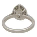 Vintage GIA Certified Pear Cut Diamond Cluster Ring