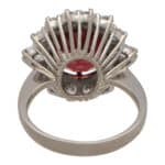 Vintage Almandine Garnet and Diamond Cluster Ring