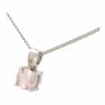 Contemporary Morganite Solitaire Pendant Necklace