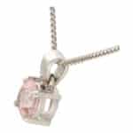 Contemporary Morganite Solitaire Pendant Necklace