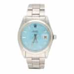 Vintage 1984 Rolex Oyster Date Custom Blue Watch