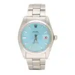 Vintage 1984 Rolex Oyster Date Custom Blue Watch
