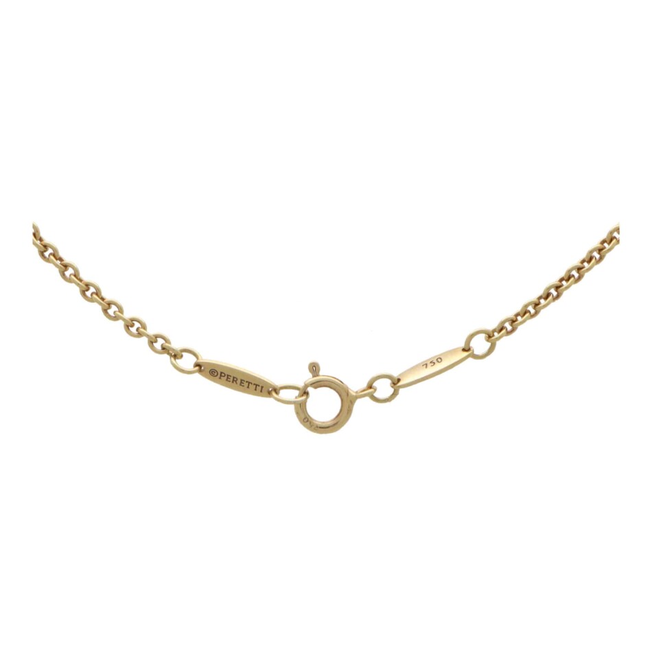 Vintage Tiffany & Co. Open Heart Lariat Pearl Necklace