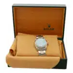 Vintage 1984 Rolex Oyster Date Custom Blue Watch