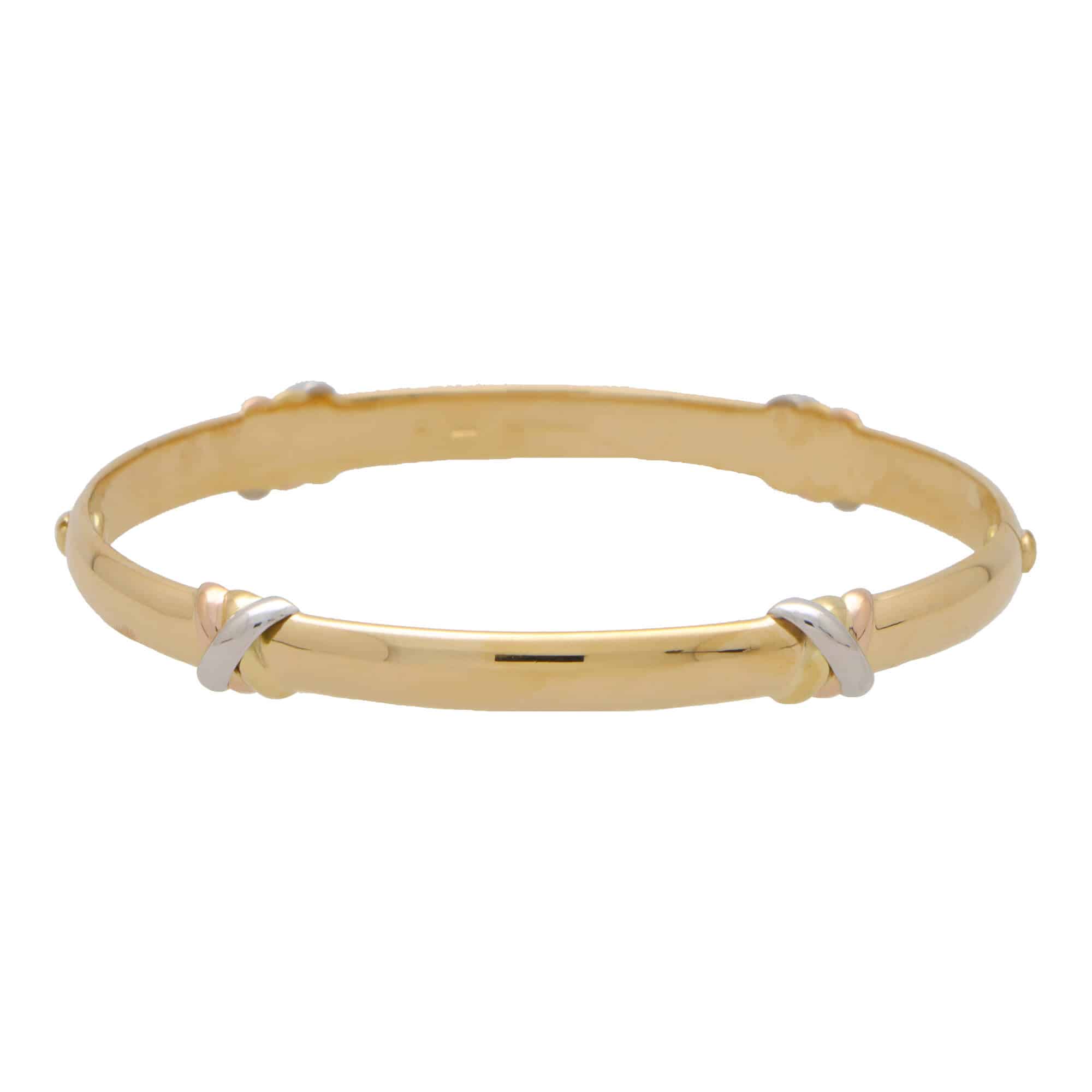 Cartier 'Trinity' Tri-Color Bangle in 18K Gold #517618 – Beladora