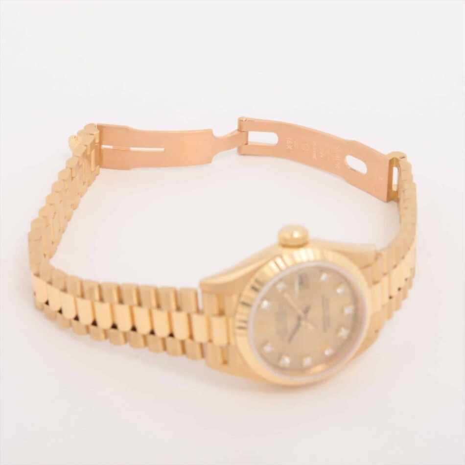 Vintage 1988 Yellow Gold and Diamond Rolex Datejust Watch