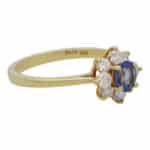 Vintage Tiffany & Co. Blue Sapphire and Diamond Cluster Ring