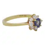 Vintage Tiffany & Co. Blue Sapphire and Diamond Cluster Ring