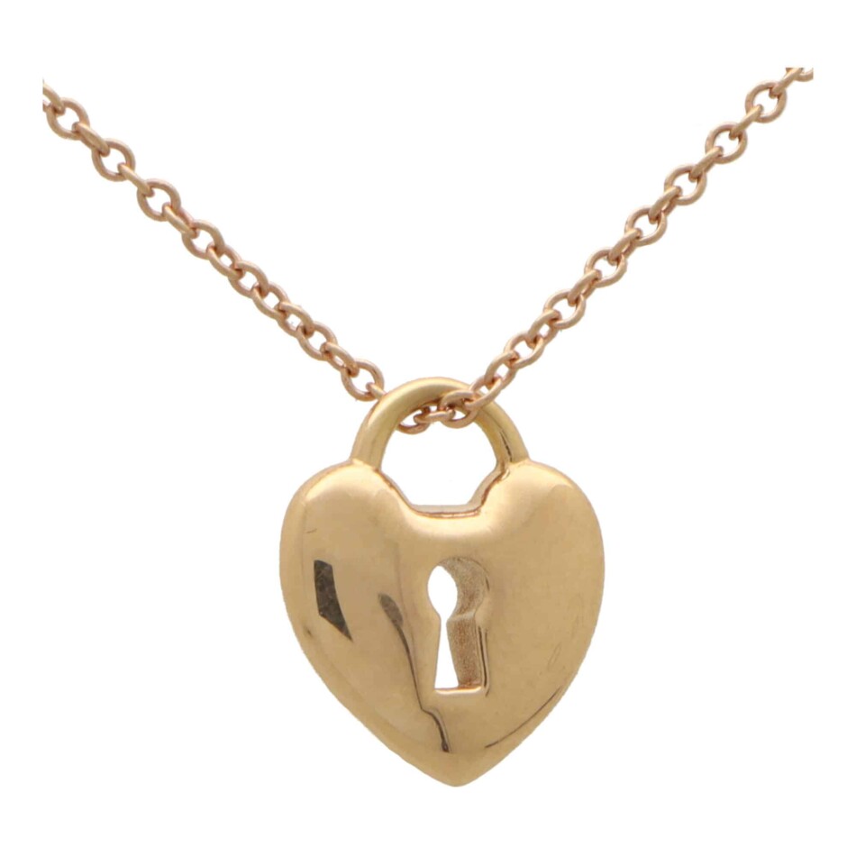Vintage Tiffany & Co. Heart Padlock Necklace