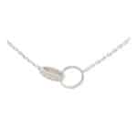 Vintage Cartier Dimaond Love Necklace in White Gold