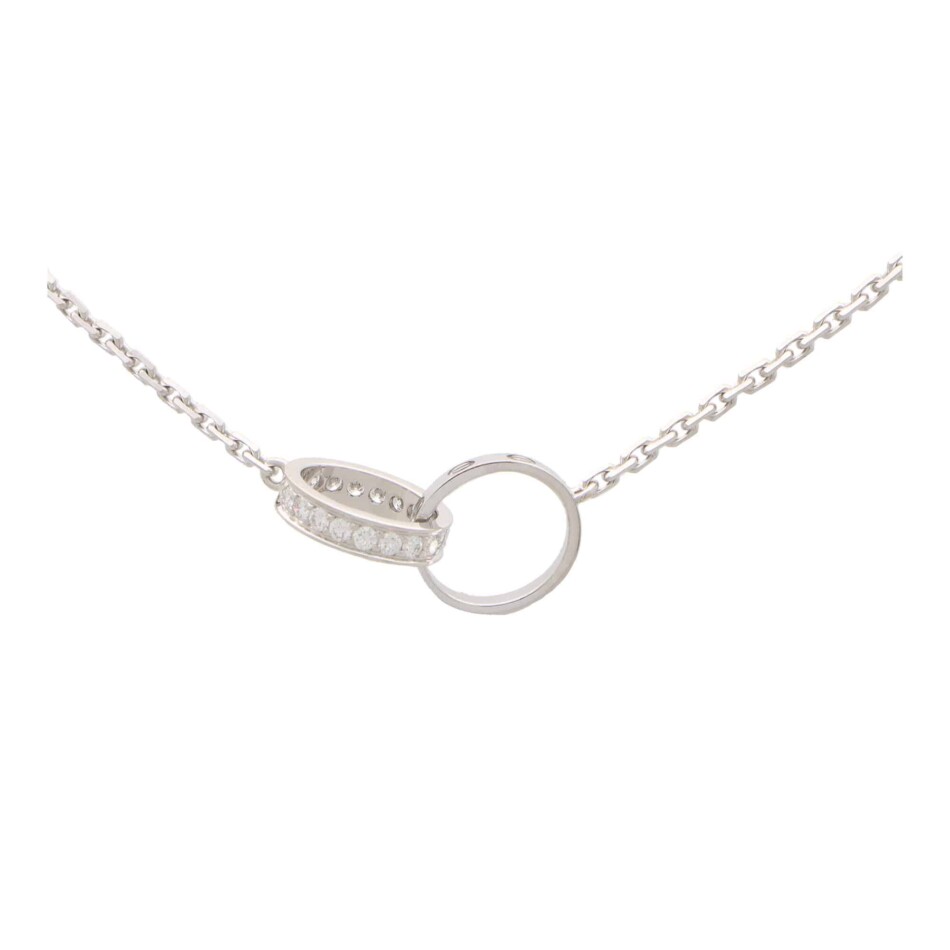 Vintage Cartier Dimaond Love Necklace in White Gold
