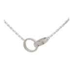 Vintage Cartier Dimaond Love Necklace in White Gold