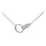 Vintage Cartier Dimaond Love Necklace in White Gold