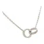 Vintage Cartier Dimaond Love Necklace in White Gold