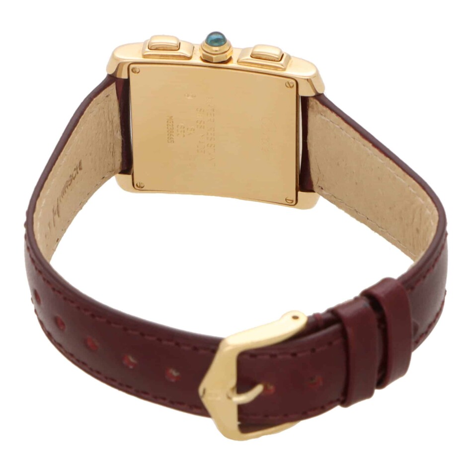 Vintage Cartier Tank Francaise Chrono Reflex Watch in 18k Gold