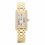 Vintage Cartier Tank Americaine Diamond Watch in Yellow Gold