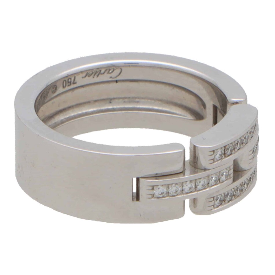 Vintage Cartier Mini Maillon Diamond Link Ring