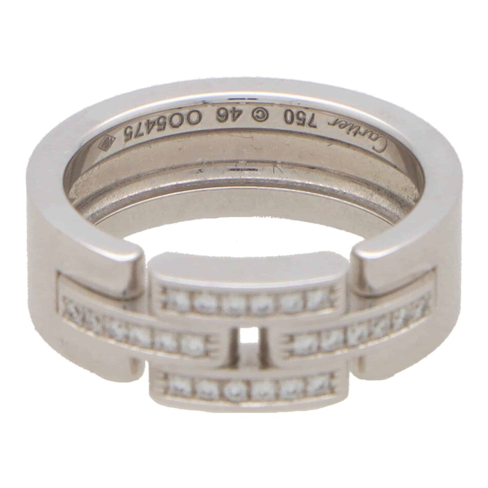 Vintage Cartier Mini Maillon Diamond Link Ring