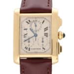 Vintage Cartier Tank Francaise Chrono Reflex Watch in 18k Gold