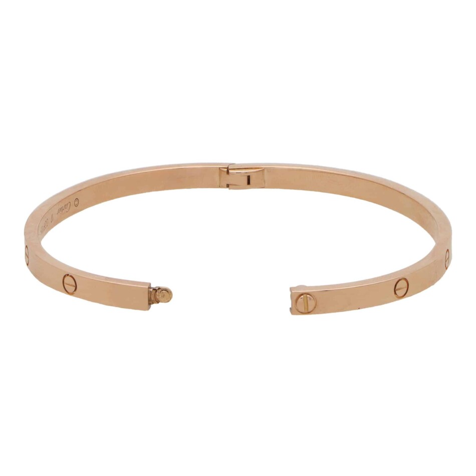 Vintage Cartier Mini Love Bangle, Size 17